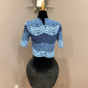 Sandro Blue Lace Women's Blouse